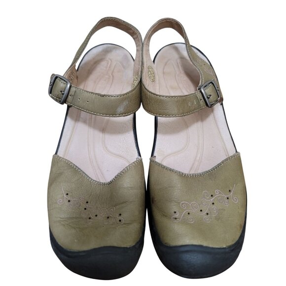 KEEN Women's Mary Jane Leather Sandals 10 With Embroidered Design & Adjustable B - Picture 1 of 13
